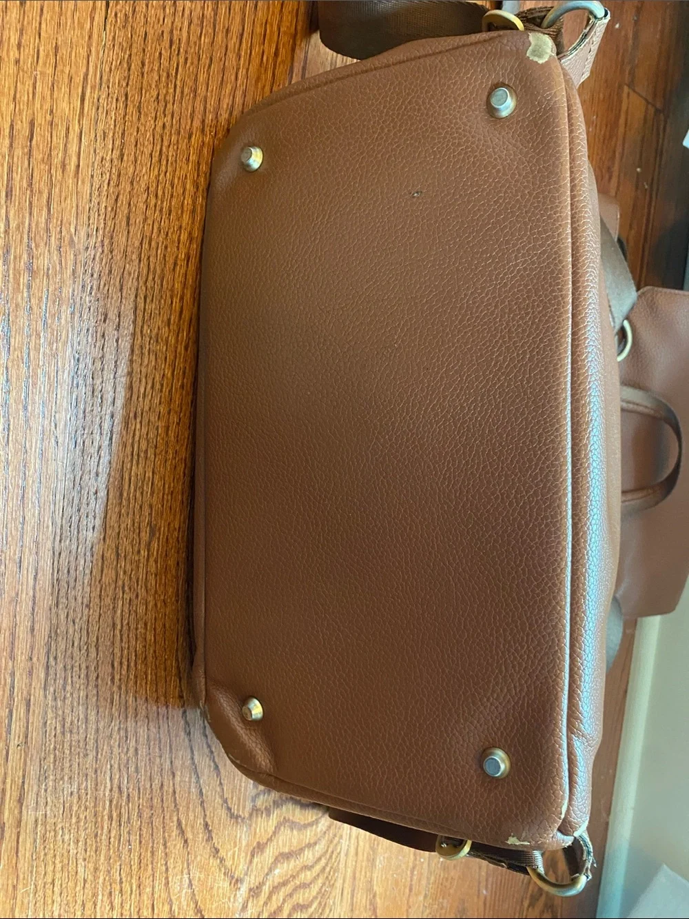 Freshly Picked Brown Leather Baby Bag Backpack